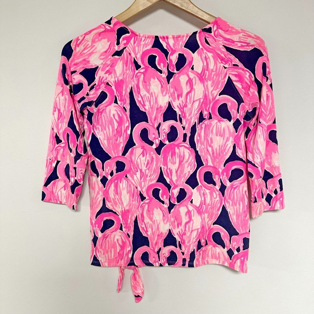 Lilly Pulitzer Waverly Flamingo Top - Picture 6 of 10